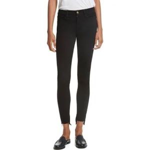 Frame Le Skinny de Jeanne Whittier‎ Mid Rise Black Denim Jeans